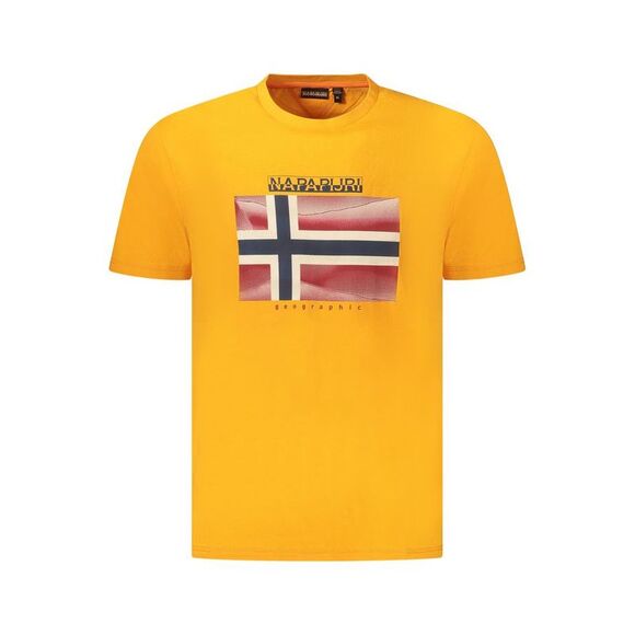 Napapijri Arancione Cotton Men Men's T-Shirt